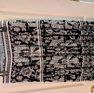 Rachel Zoe Black and White Floral Maxi Skirt